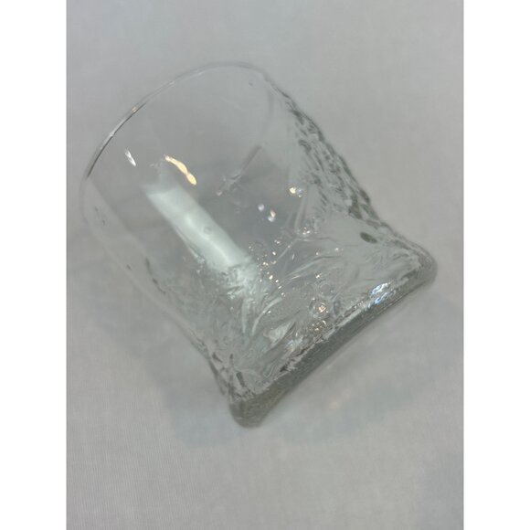 Vintage Clear Embossed Glasses Christmas Trees Stars Drinking - Picture 8 of 10